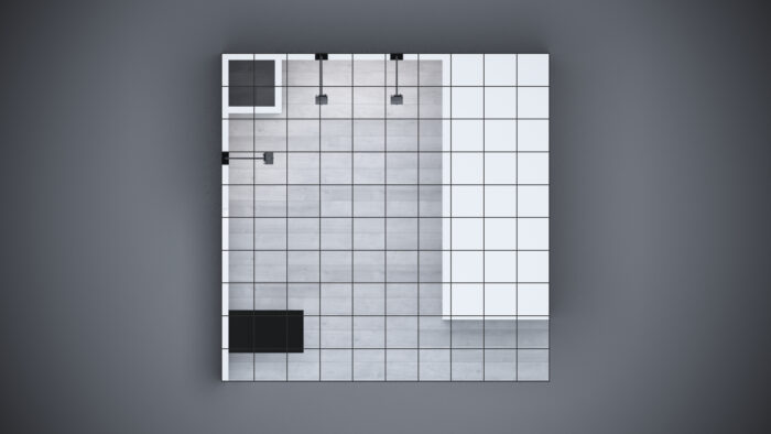 10x10 Trade Show Exhibit with modular panels for custom layouts.