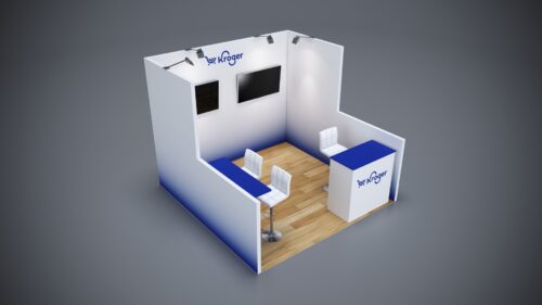 10x10 Trade Show Exhibit with ultra-light aluminum frame construction.