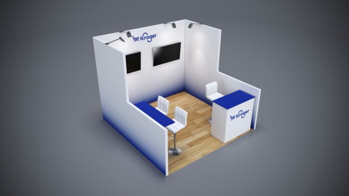 10x10 Trade Show Exhibit with ultra-light aluminum frame construction.