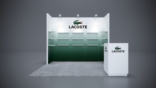 10x10 trade show booth rental with custom graphics