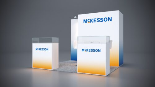 10x10 Trade Show Exhibit featuring a striking and modern design.