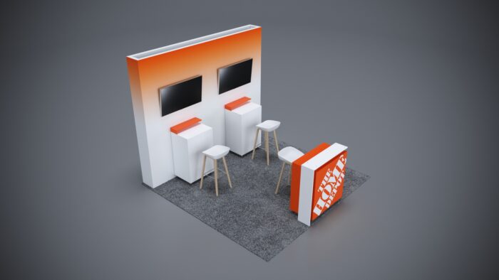 10x10 Trade Show Exhibit featuring premium display solutions.