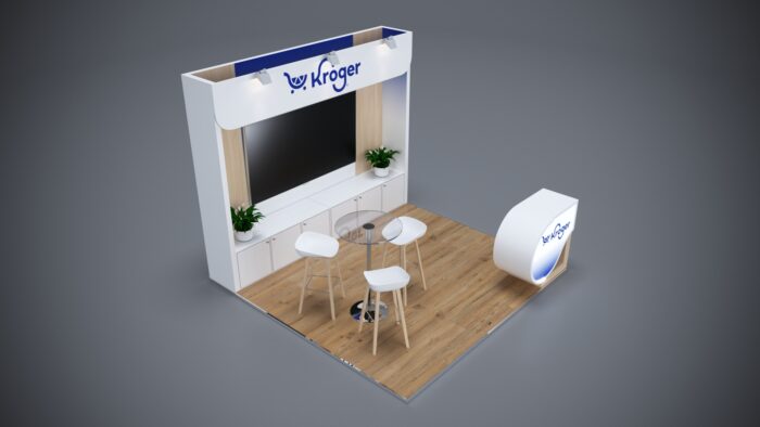 10x10 Trade Show Exhibit with eco-friendly materials and modern appeal.