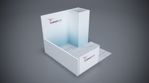10x10 Trade Show Exhibit with high-end finishes and branding elements.