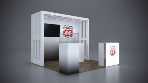 10x10 Trade Show Exhibit featuring a compact yet spacious layout.