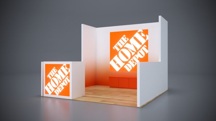 10x10 Trade Show Exhibit featuring fully customizable display walls.