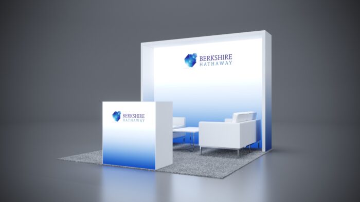 10x10 Trade Show Exhibit with bold branding and flexible layouts.