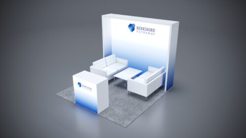 10x10 Trade Show Exhibit featuring eco-friendly and sustainable materials.