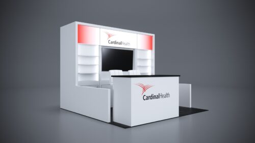 10x10 Trade Show Exhibit featuring custom graphics and lighting options.