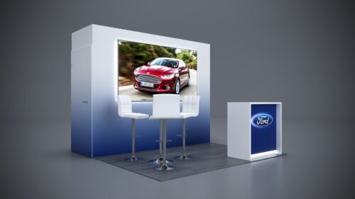 10x10 Trade Show Exhibit with seamless LED integration for impact.