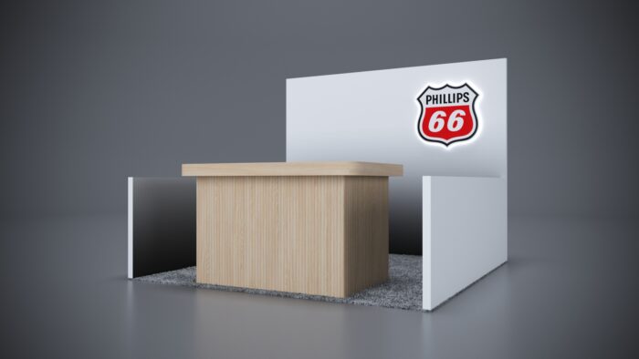 10x10 Trade Show Exhibit featuring built-in LED display areas.