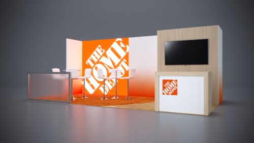 10x20 Trade Show Exhibit with bold, high-impact design elements.