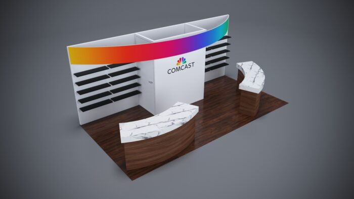 10x20 Trade Show Exhibit featuring a bold and attention-grabbing look.