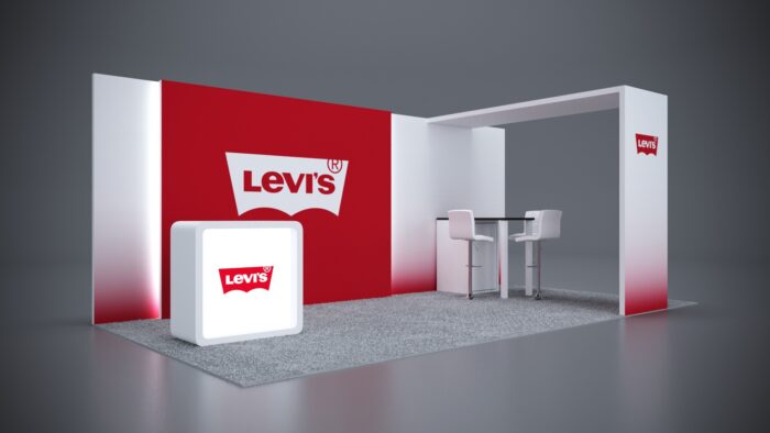 10x20 Trade Show Exhibit designed for a clean, modern look.