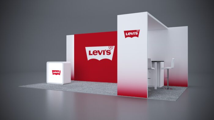 10x20 Trade Show Exhibit with customizable modular components.