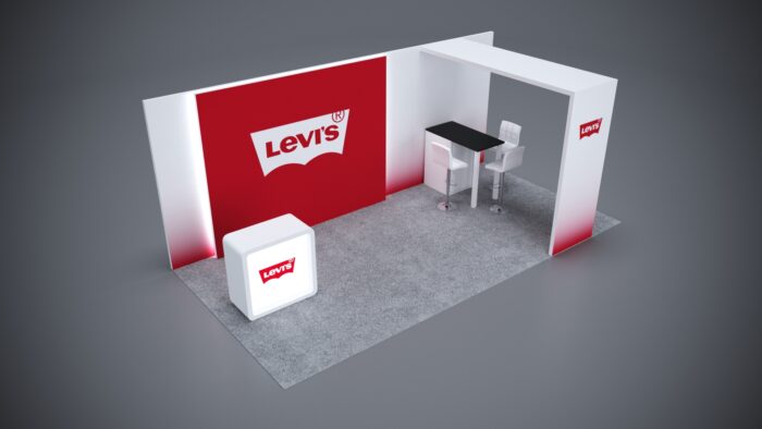 10x20 Trade Show Exhibit featuring LED-lit backdrops and signage.