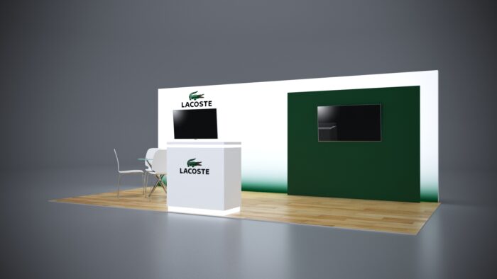 10x20 Trade Show Exhibit featuring ultra-lightweight aluminum framing.