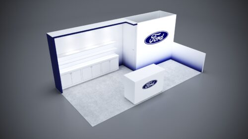10x20 Trade Show Exhibit featuring premium fabrics and seamless panels.
