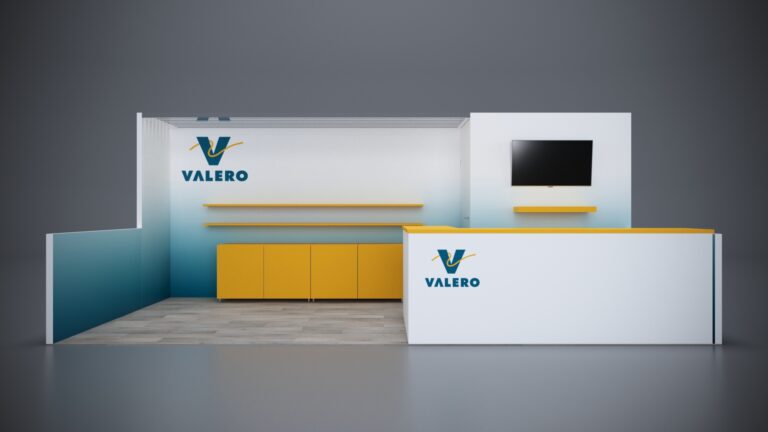 10x20 Trade Show Exhibit with premium backdrops and seamless panels.