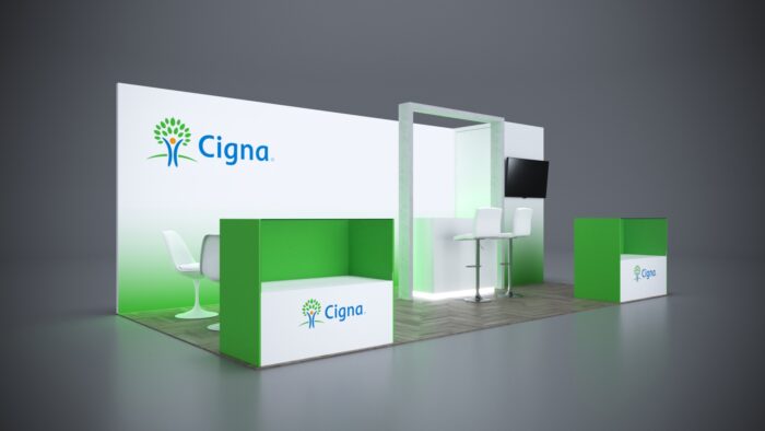 10x20 Trade Show Exhibit designed to maximize floor space efficiency.