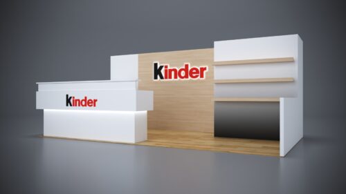 10x20 Trade Show Exhibit with LED backlit graphics and sleek design.