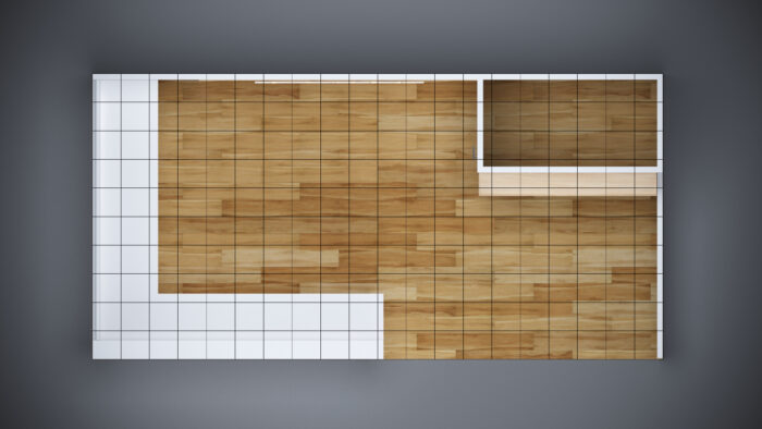 10x20 Trade Show Exhibit with premium flooring and high-end finishes.