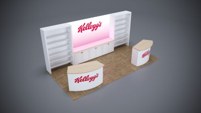 10x20 Trade Show Exhibit designed with high-impact visual elements.