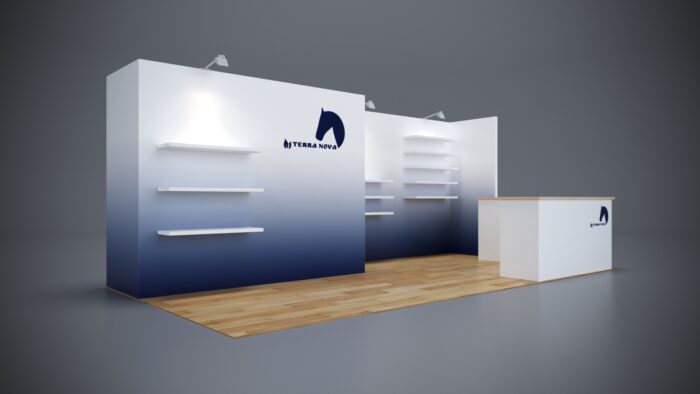 10x20 Trade Show Exhibit designed for quick assembly and disassembly.