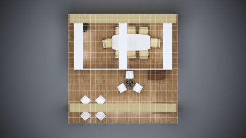 20x20 Trade Show Exhibit with integrated product demonstration areas.