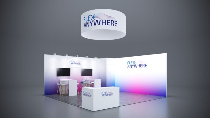 20x20 Trade Show Exhibit designed for quick setup and teardown.