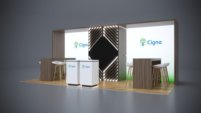 10x20 Trade Show Exhibit with interactive product presentation zones.