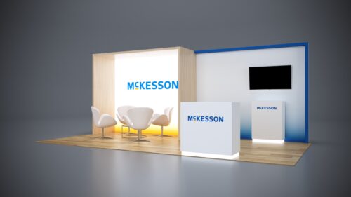 10x20 Trade Show Exhibit featuring sleek, professional branding.