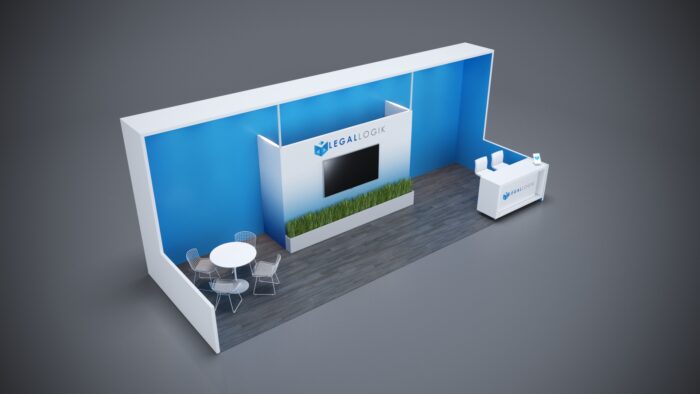 10x30 Trade Show Exhibit featuring a compact yet highly functional design.