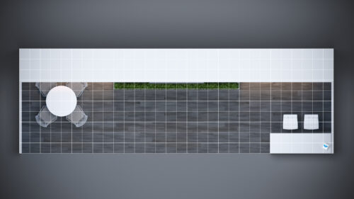 10x30 Trade Show Exhibit with interactive digital displays and touchscreens.