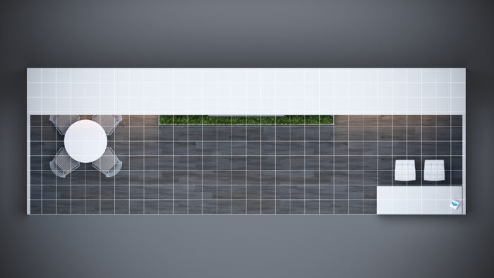 10x30 Trade Show Exhibit with interactive digital displays and touchscreens.