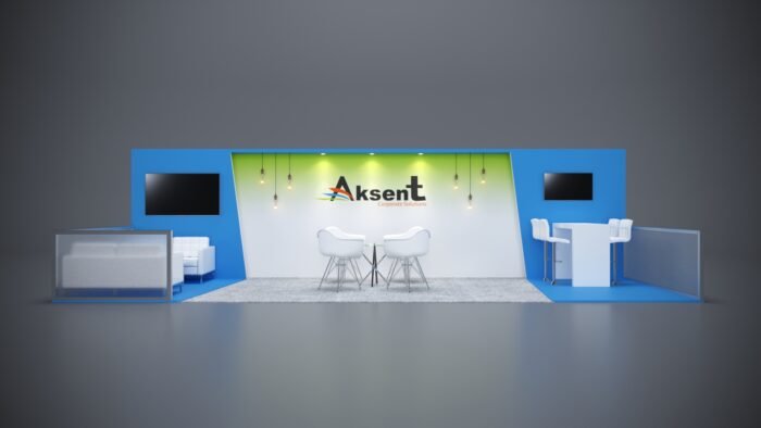 10x30 Trade Show Exhibit featuring a blend of bold colors and high-impact visuals.