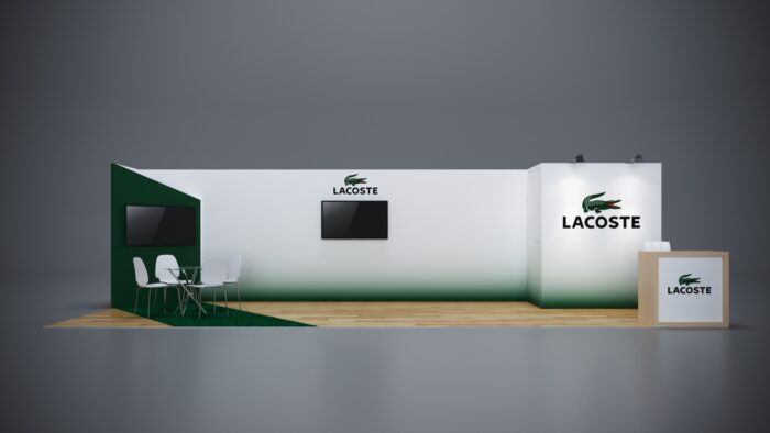 10x30 modular trade show booth featuring interactive displays, modern counters, and flexible layout.