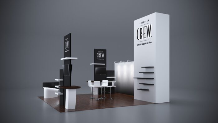20x20 Trade Show Exhibit with bold branding and high-impact visuals.