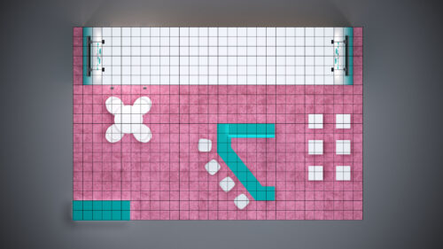 20x30 Trade Show Exhibit featuring an innovative, multi-level display structure.