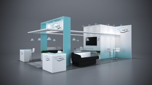 20x30 Trade Show Exhibit featuring a two-story structure for impact.