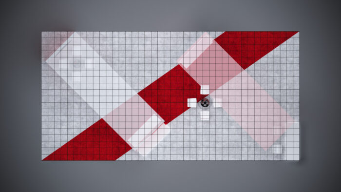 20x40 Trade Show Exhibit featuring a dynamic overhead structure for branding.