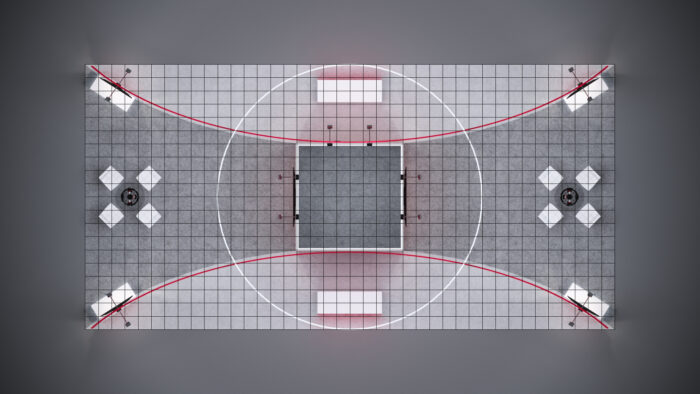 20x40 Trade Show Exhibit featuring dual-sided branding for maximum visibility.
