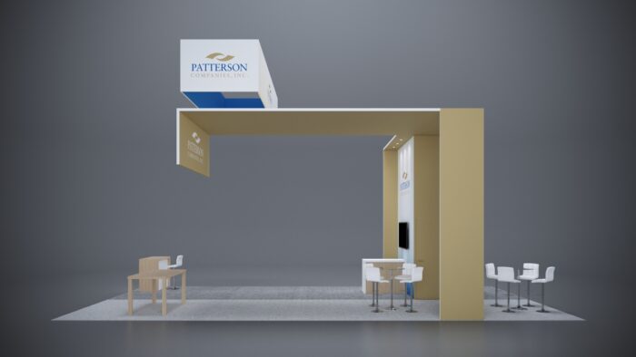 20x40 Trade Show Booth Rental 4 20x40 Trade Show Exhibit with an open, welcoming layout for high foot traffic.