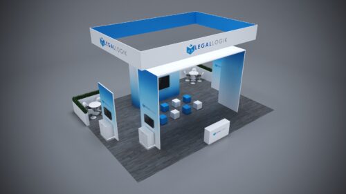 30x40 modular trade show booth with spacious layout, high-quality graphics, and interactive zones.