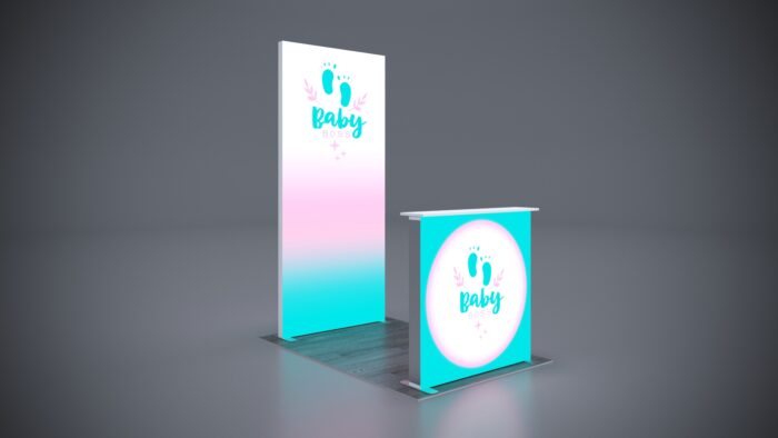 Conference sponsorship booth packages designed for high engagement with technology integration and branded features.
