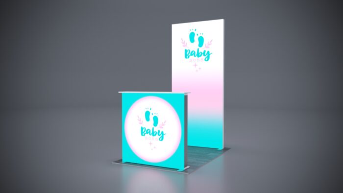 Conference sponsorship booths featuring strategic placement, customizable branding, and dynamic promotional zones.