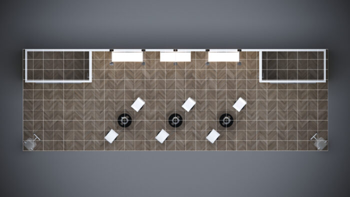 10x30 modular trade show exhibits with custom counters and premium lighting setups.