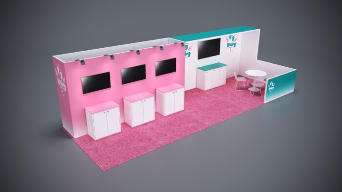 10x30 modular trade show exhibits offering flexible display options and modern design.