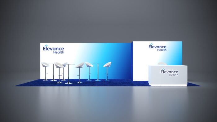 10x30 modular trade show exhibits with custom counters and high-impact graphics.