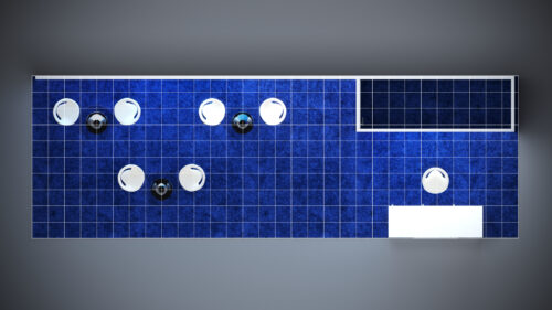 10x30 modular trade show exhibits with flexible configurations and dynamic lighting.